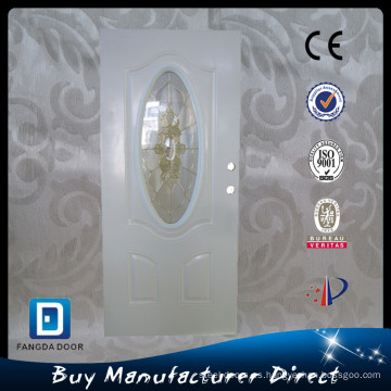 Lujo, clásico, alta definición, puerta de panel de vidrio de acero decorativo de entrada, China